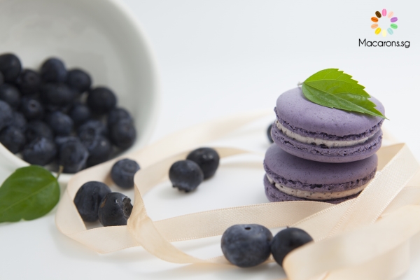 American Blueberry Macarons In Singapore